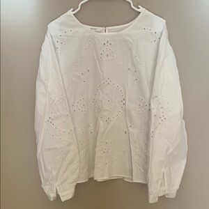 White Eyelet Women Top
